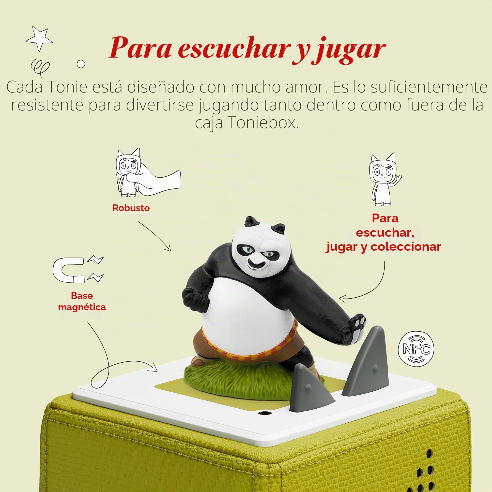 tonies Figura de Audio para Toniebox, Kung Fu Panda, Juego de Audio para niños a Partir de 6 años, Tiempo de reproducción Aprox. 73 Minutos