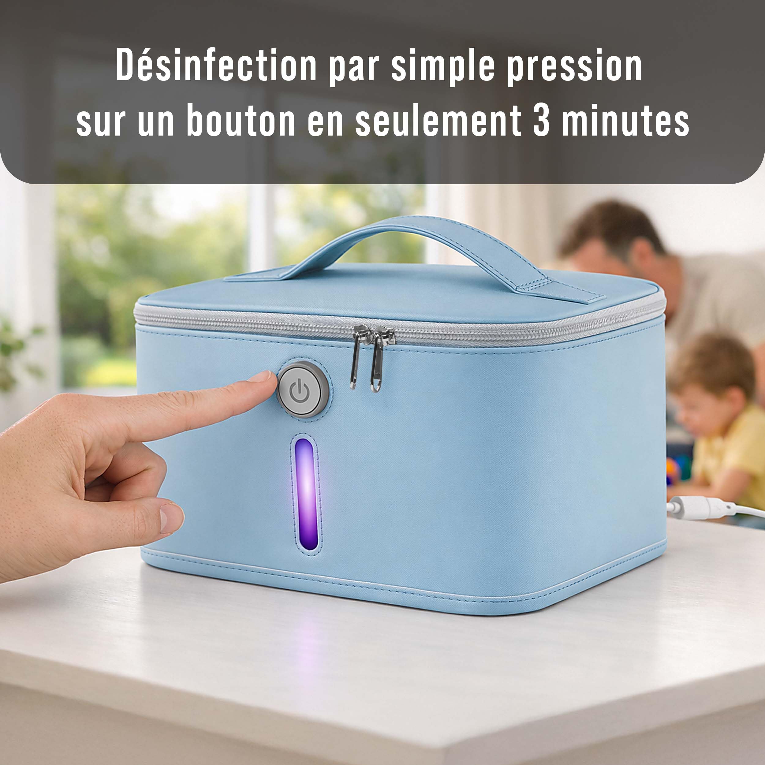 Pulox Sac de désinfection UVC - Stérilisateur UV portable pour une décontamination rapide jusqu'à 99,9% en 3 minutes