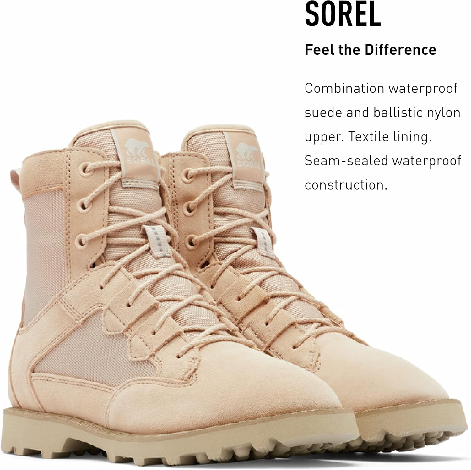 Miniatura 3 de SOREL Botas OTM Caribou para mujer, botas de nieve impermeables de gamuza y nailon