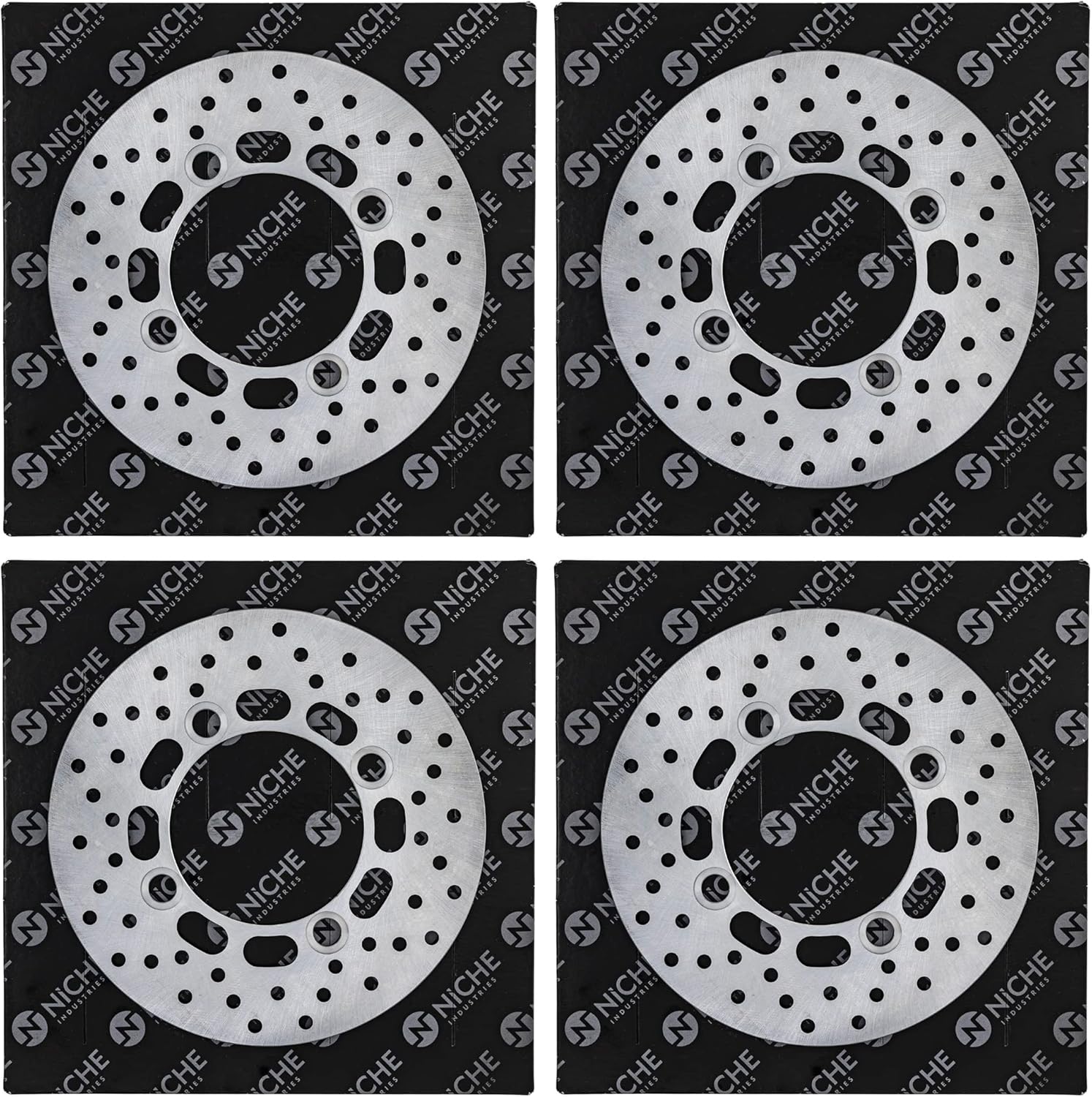 NICHE Front Rear Brake Rotor Set for Kawasaki Mule Pro FXT FX FXR DXT DX ATV 41080-0608 (Pack of 4)