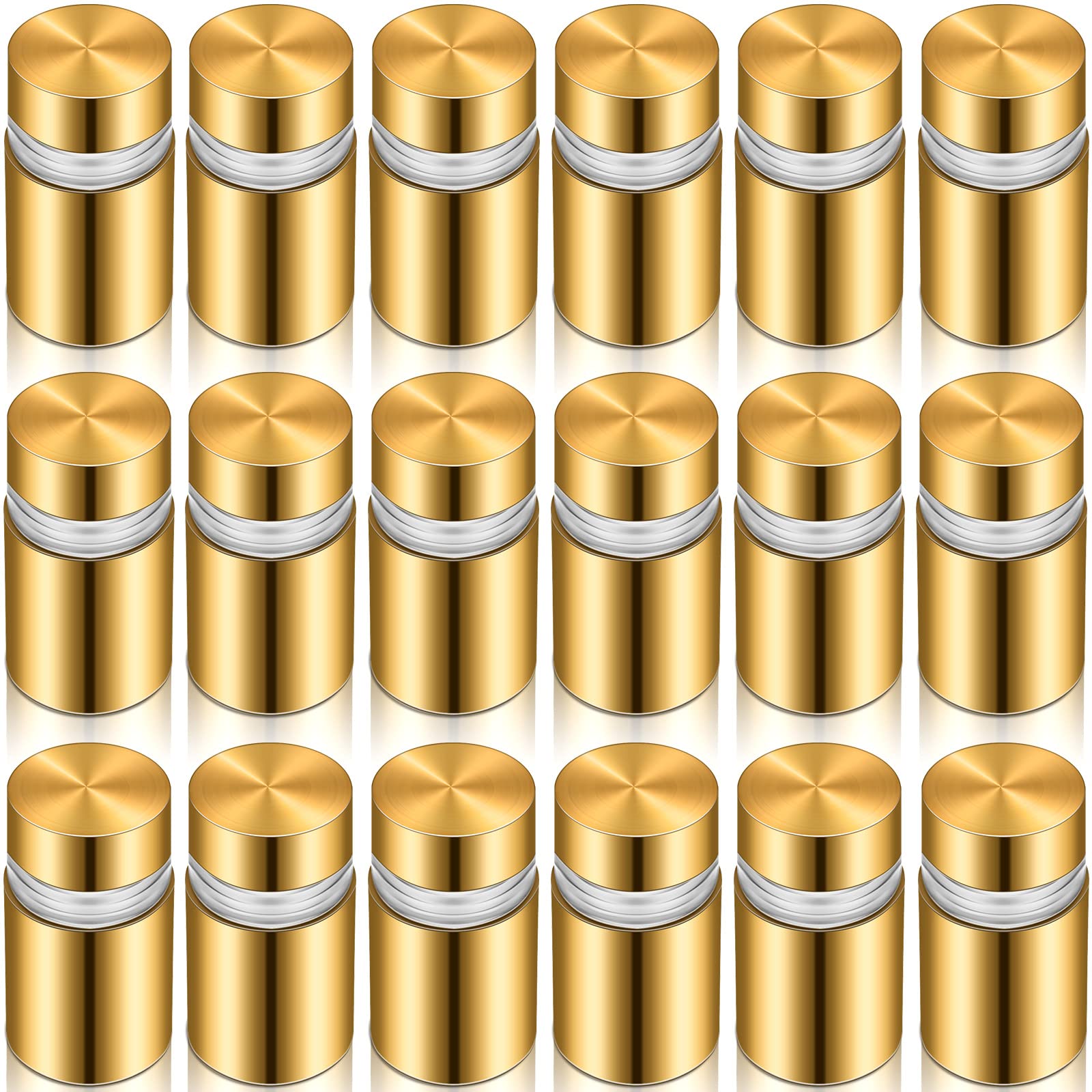 Stainless Steel Standoff Bolt Screw Advertising Standoff Mount Metal Standoff Acrylic Sign Standoff Quartet Whiteboard Mounting Hardware Gold Motherboard Standoff and Screw 0.47 x 0.79 Inch (48 Sets)