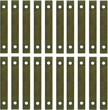Tree Straps, 20 Pieces Tree Support Braided Tape for Newly Planted Saplings, 1.5 Inch Width X 15.7 Inches Length of Each Tree Straightening Tie Army Green