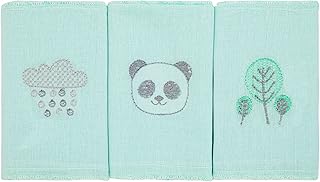 Paninho de Boca Cores Papi Compose Bordado para Bebê 38cm X 38cm Contém 03 Un