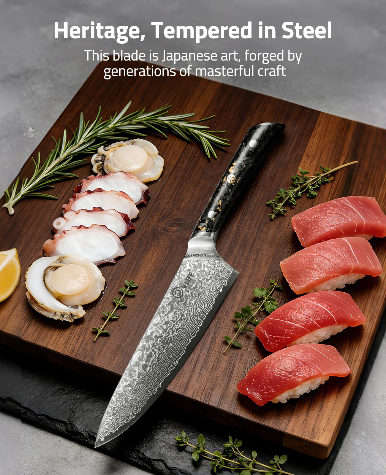CVLIFE Chef Knife, 8" Damascus Steel Knife with High Carbon 10Cr15Mov Core — Amazon image 8