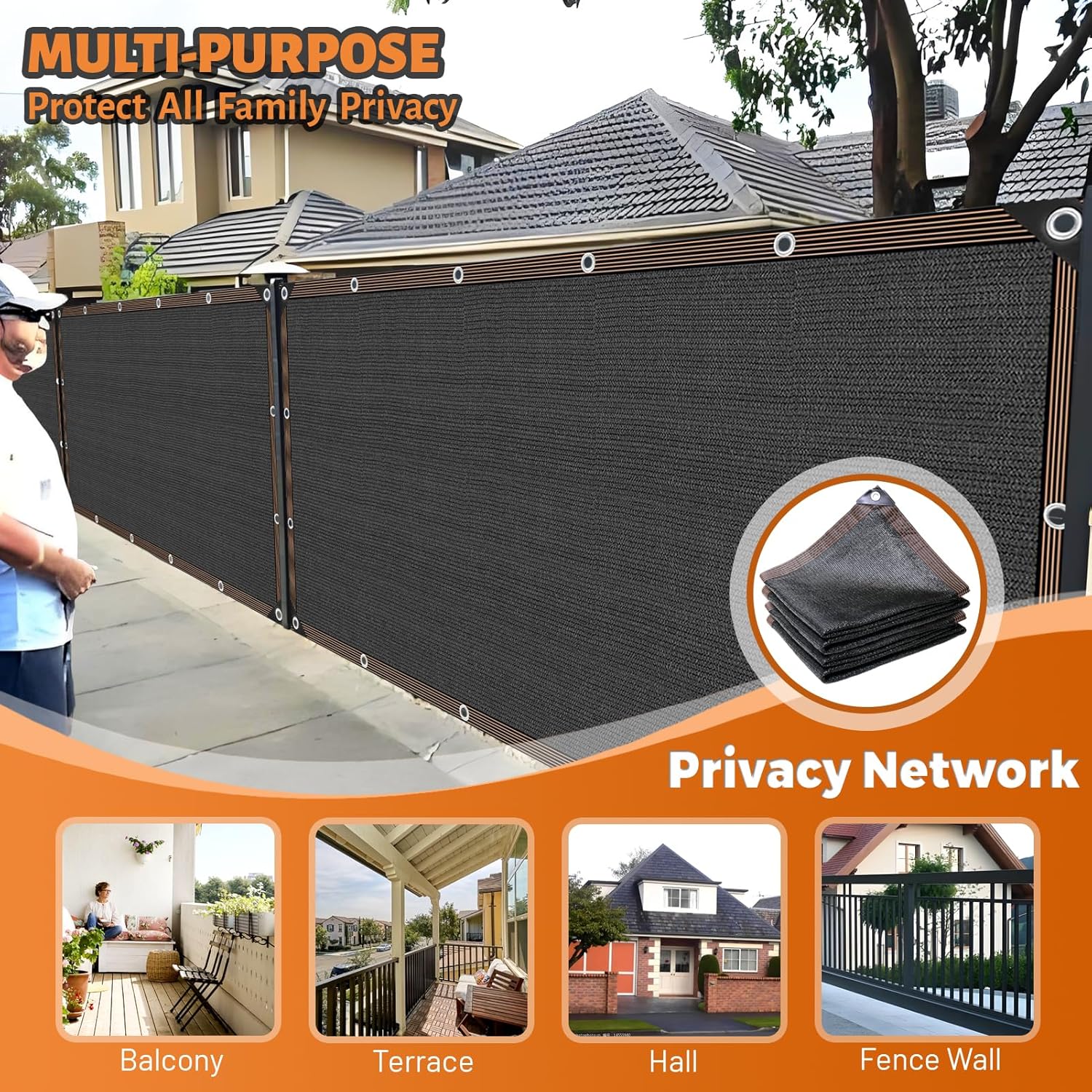 90% Black Shade Cloth,10x10FT Durable Mesh Tarp with Grommets,UV Resistant Sun Shade Netting for Plant Cover,Garden,Outdoor,Pavilion,Greenhouse,Backyard Terrace,Chicken Coop