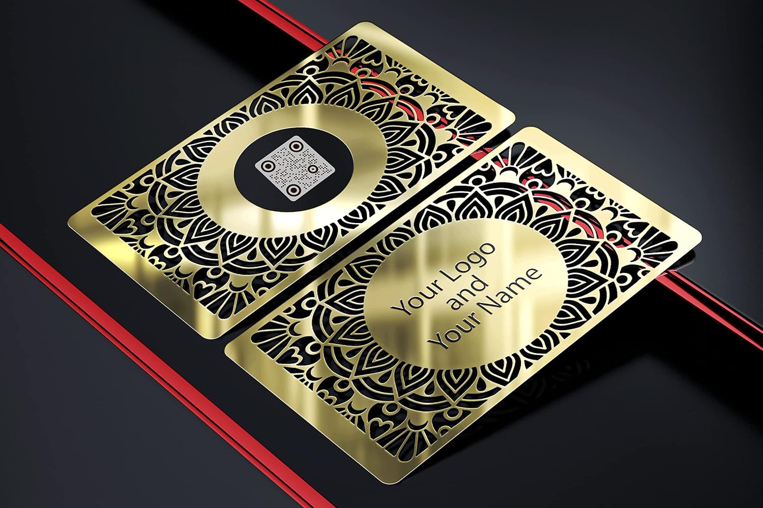 vKardz Biglietto da visita in metallo senza contatto, con tecnologia