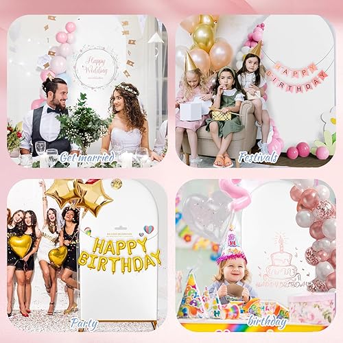 Miniatura 6 de Arch Backdrop Cover 6.0FT White Spandex Fitted Wedding Arch Stand Covers Round Top Chiara Arch Backdrop Panels for Wedding Ceremony Birthday Party