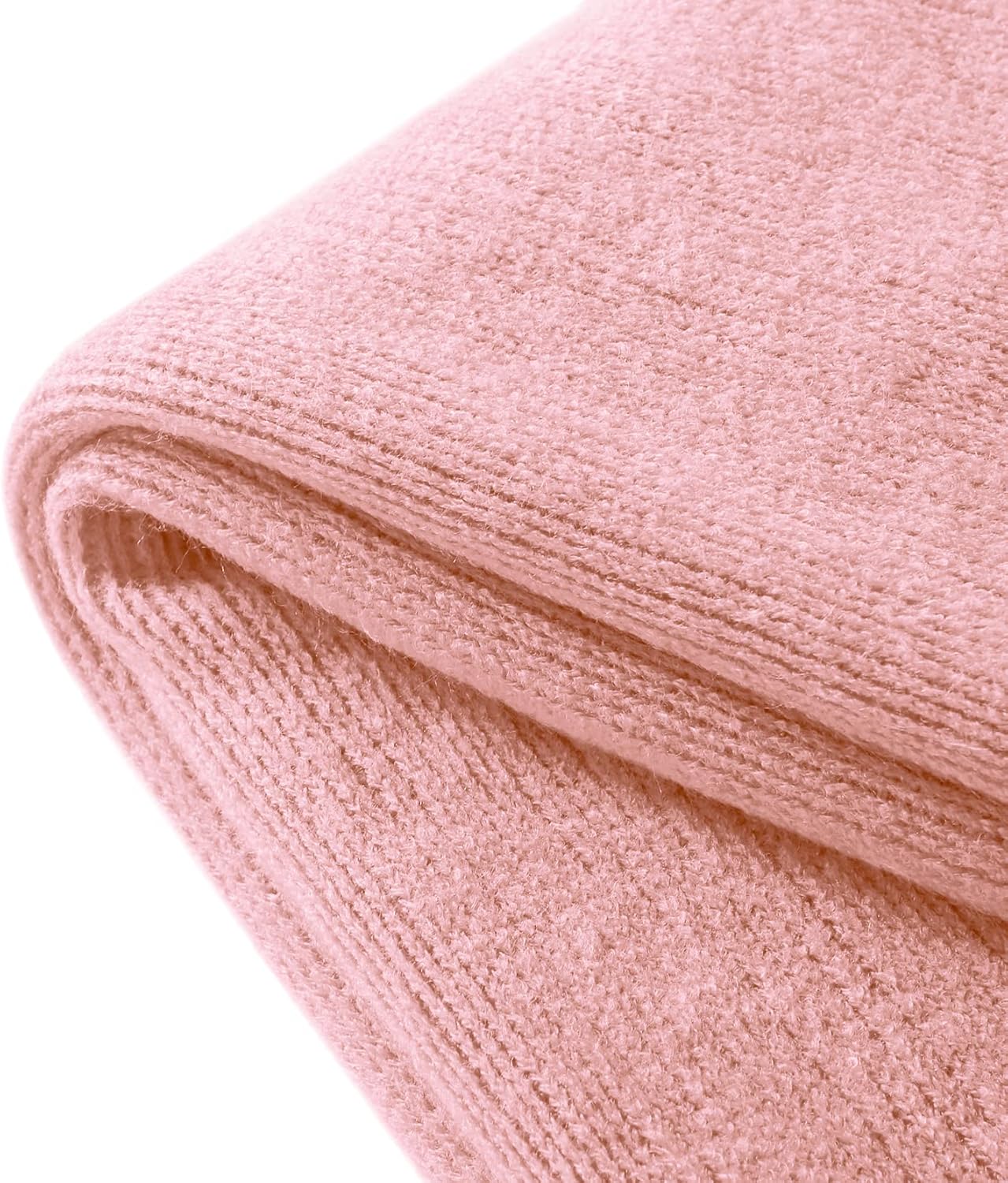 Homiest Decorative Knitted Throw Blanket with Fringe, Lightweight Acrylic Knit, Soft & Cozy Tassel Blanket for Couch, Sofa, Bed (Baby Pink, 50 x 60 Inch) - Image 4