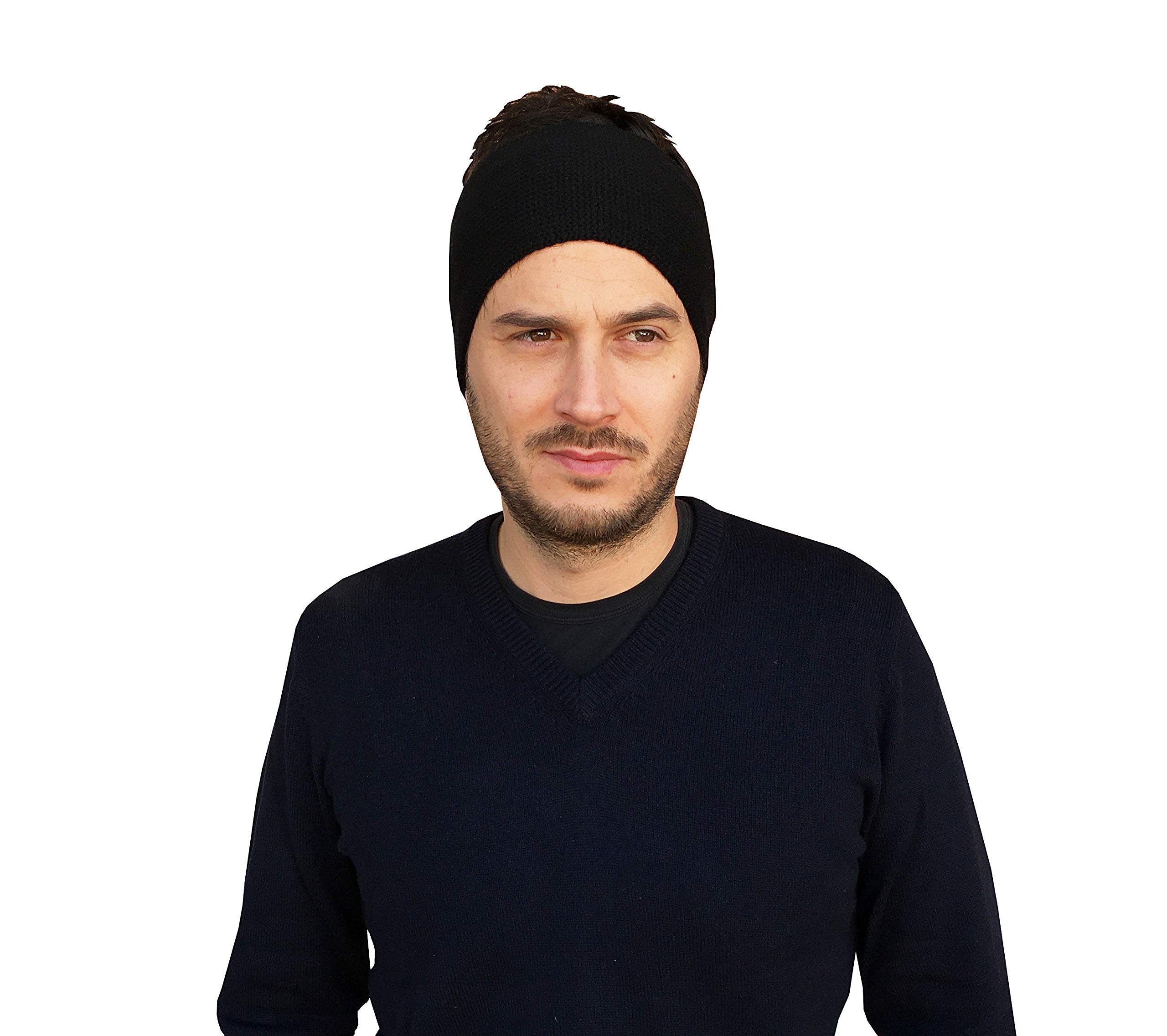 Sciarpa Scaldacollo Anello Uomo Invernale e Fascia 100% Cachemire
