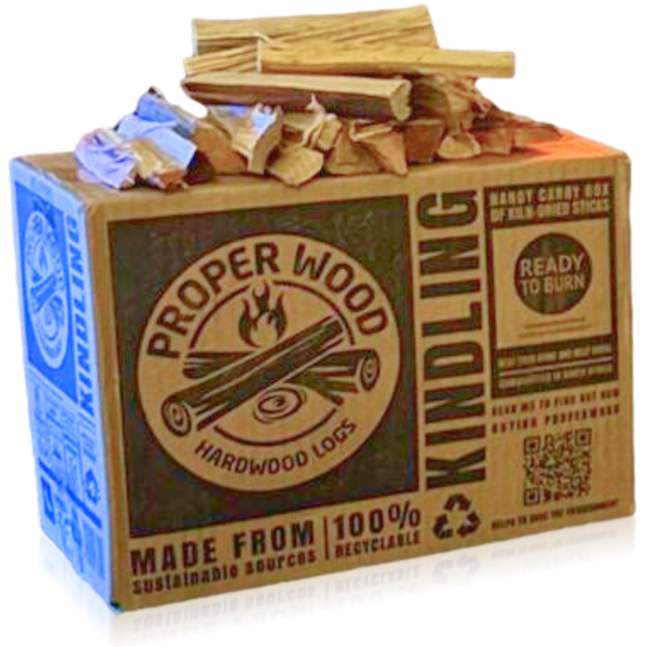 Kindling Wood Kiln Dried Hardwood 4.5Kg Fire Starter Box from B&Q