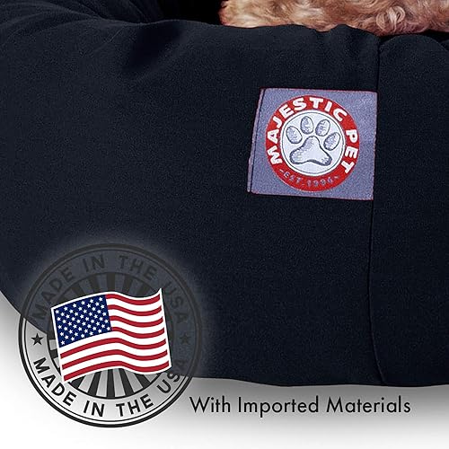 Miniatura 6 de Cama en forma de bagel para perros de Majestic Pet Products, Negro