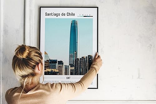 Miniatura 2 de Póster de Santiago de Chile, impresión de Santiago de Chile, arte de pared de Santiago de Chile, póster de América del Sur, impresión de América del