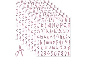Outus 576 Pieces 8 Sheets Letters Stickers Self Adhesive Vinyl Letter Alphabet...