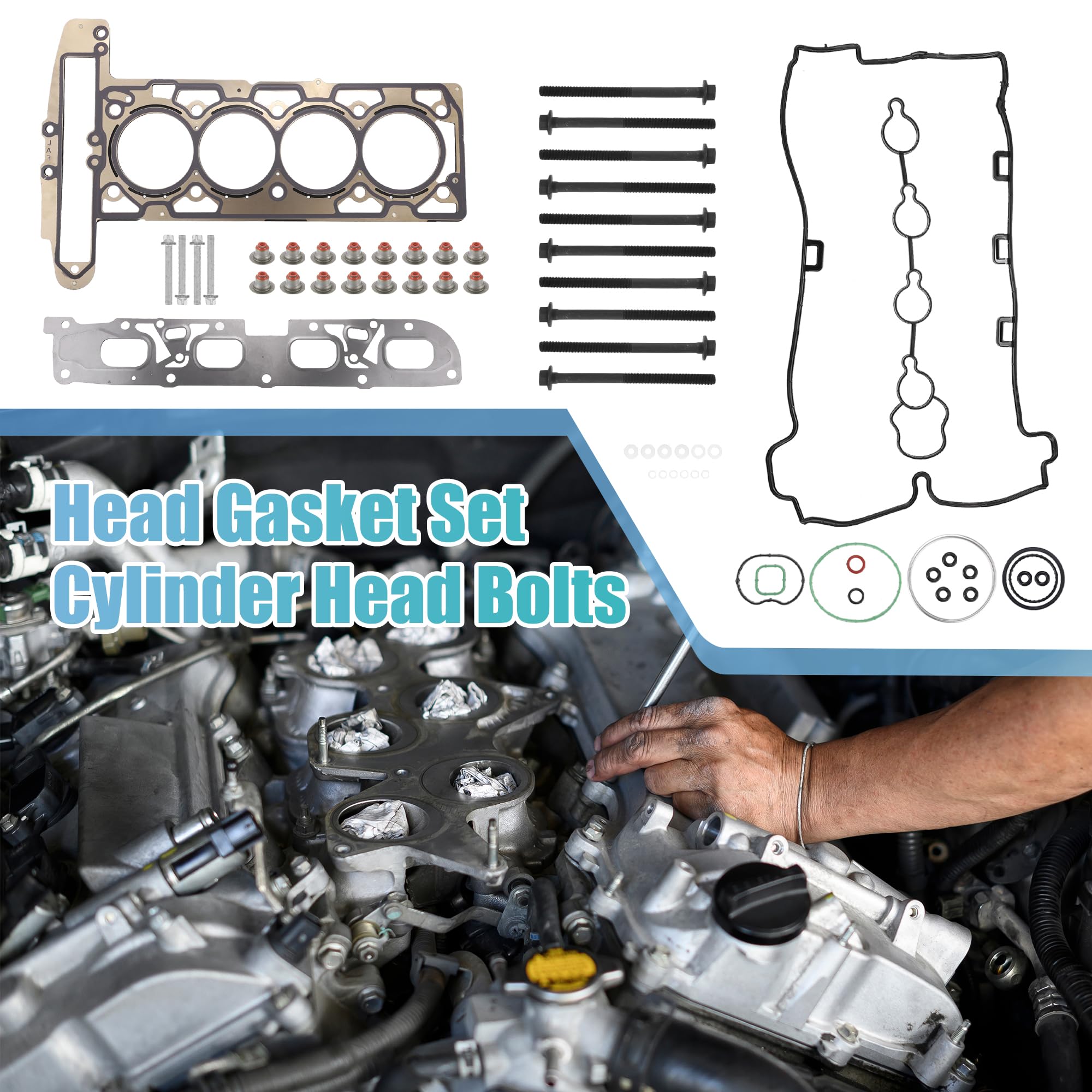 Amazon.com: X AUTOHAUX Cylinder Head Gasket Set Engine