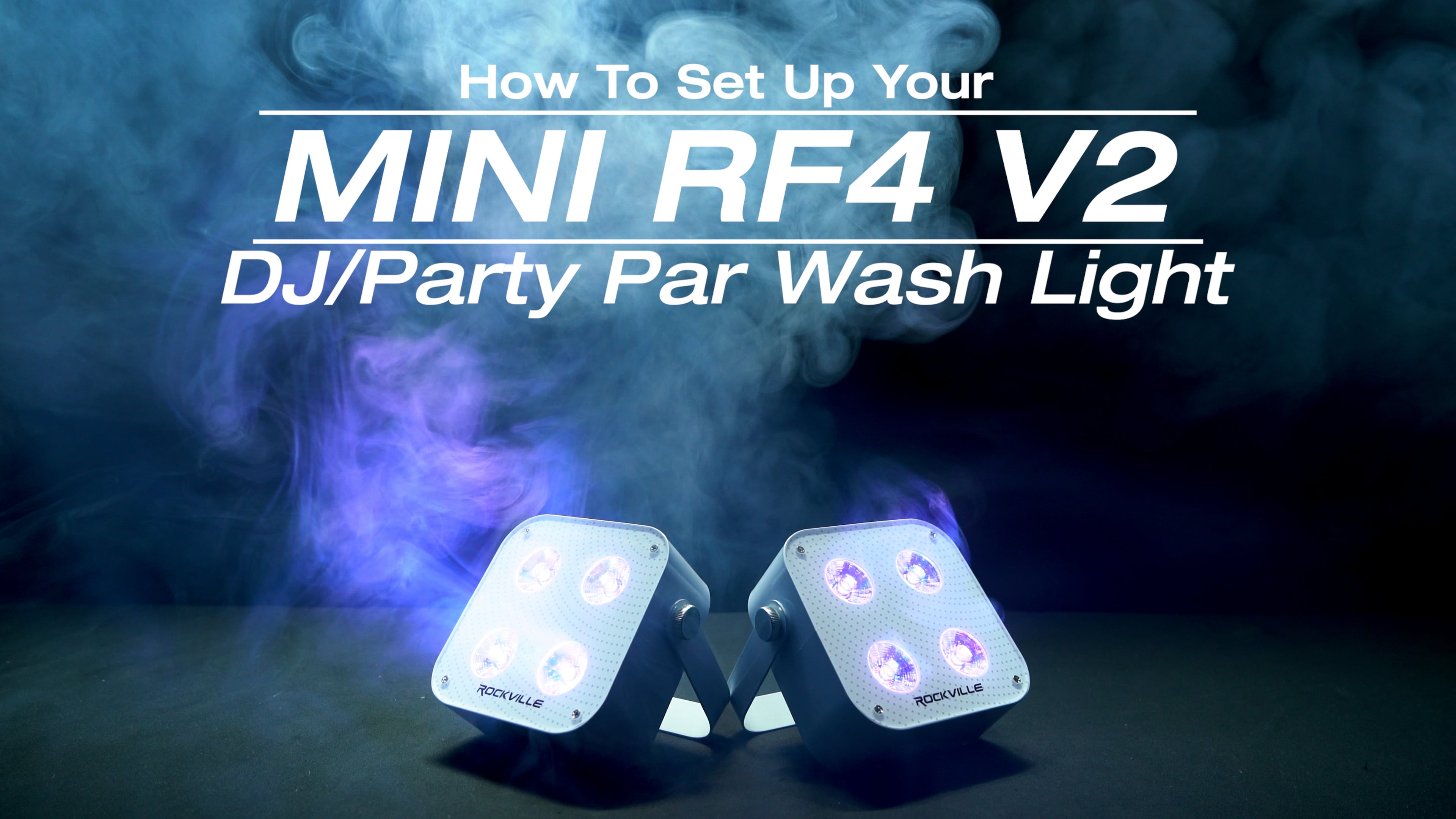 Amazon.com: Rockville MINI RF4 V2 Black LED Wash Up Light, RGBWA+