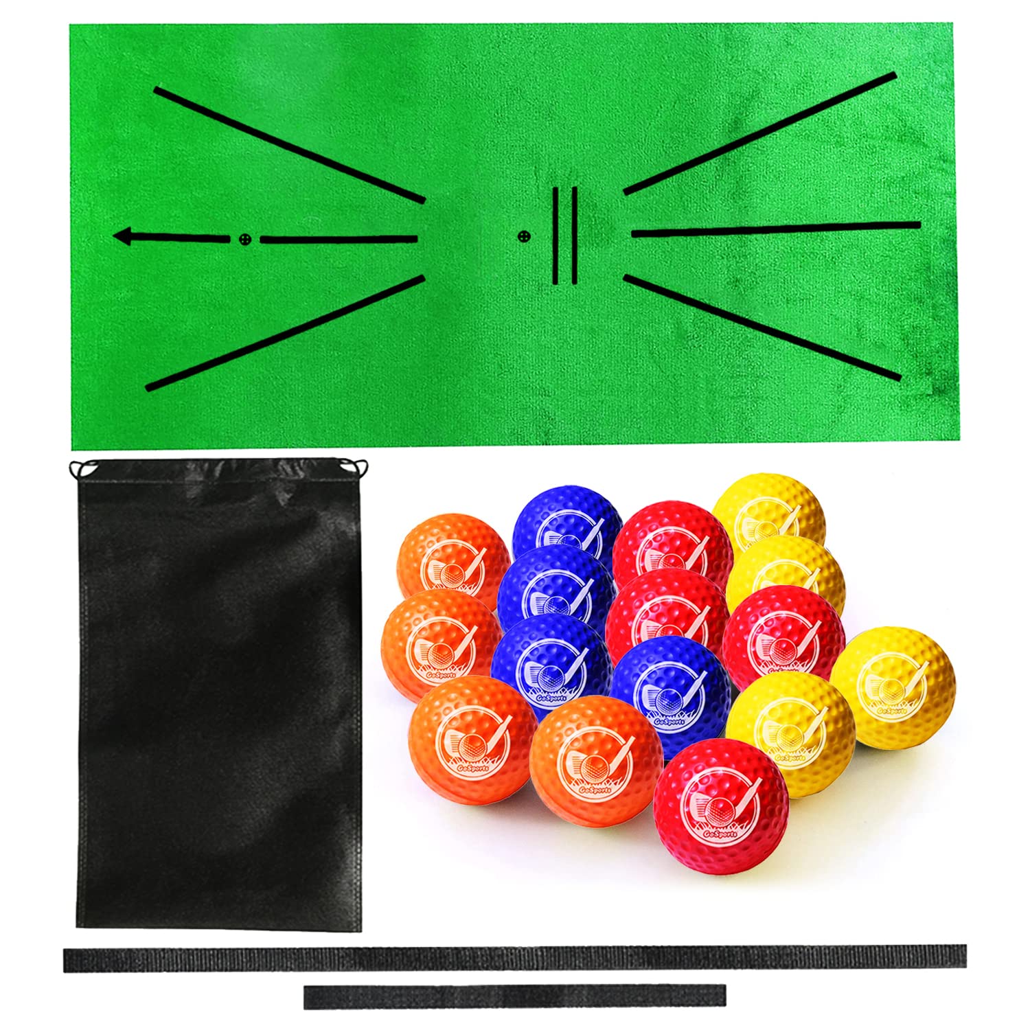 Keeni - Golf Hitting Mat with 16 Foam Golf Balls - Golf Training Mat - Golf Mats Practice Swing Mat - Golf Strike Mat - Golf Swing Mat - Golf Practice Mat - Golf Hitting Mat Outdoor & Indoor