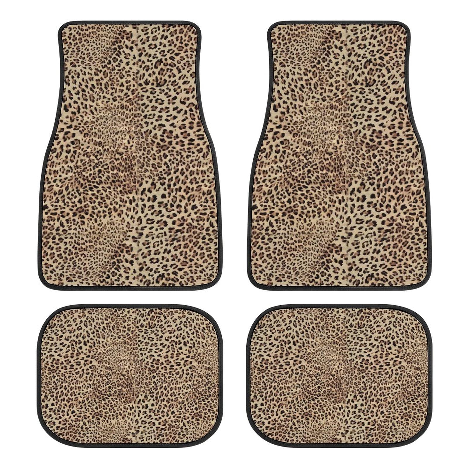 Amazon | カーマット 4枚組 車用 フロアマット 動物柄 ヒョウ柄 車用