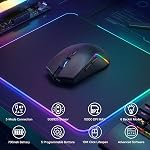 Redragon M730 PRO Wireless RGB Gaming Mouse, 3-Mode Lightweight Optical Mouse with 5 Programmable Buttons, 10000 DPI, Software Supports DIY Keybinds for PC Computer Windows Mac Laptop, Black