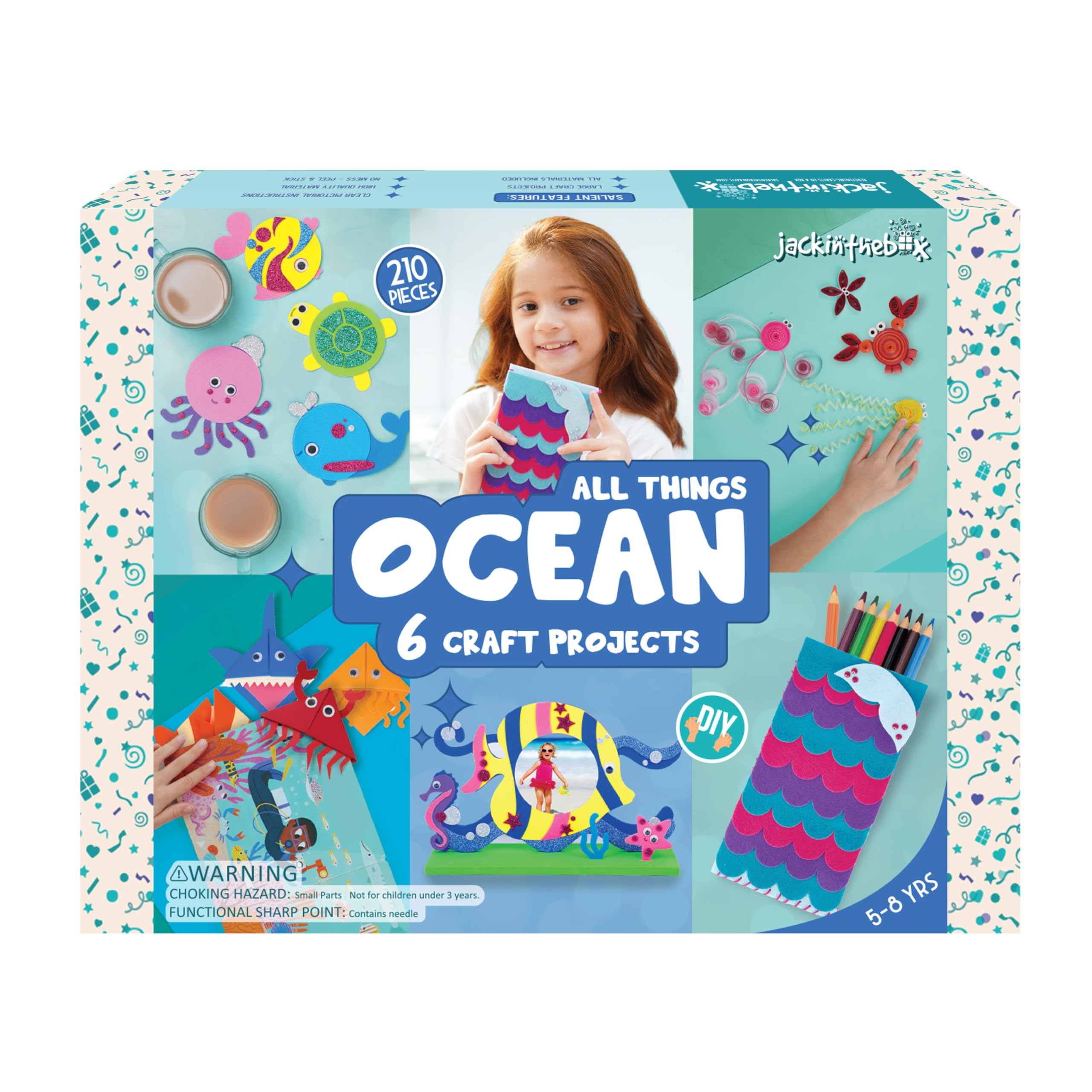 jackinthebox Under The Sea Themed Craft Kit | includes Beautiful Felt Mermaid Sewing Kit | 6 Different Crafts-in-1 | Best Gift Girls Ages 6 to 10 Years (6-in-1) (B079YNQ6ZS) Amazon Price History, Amazon Price Tracker