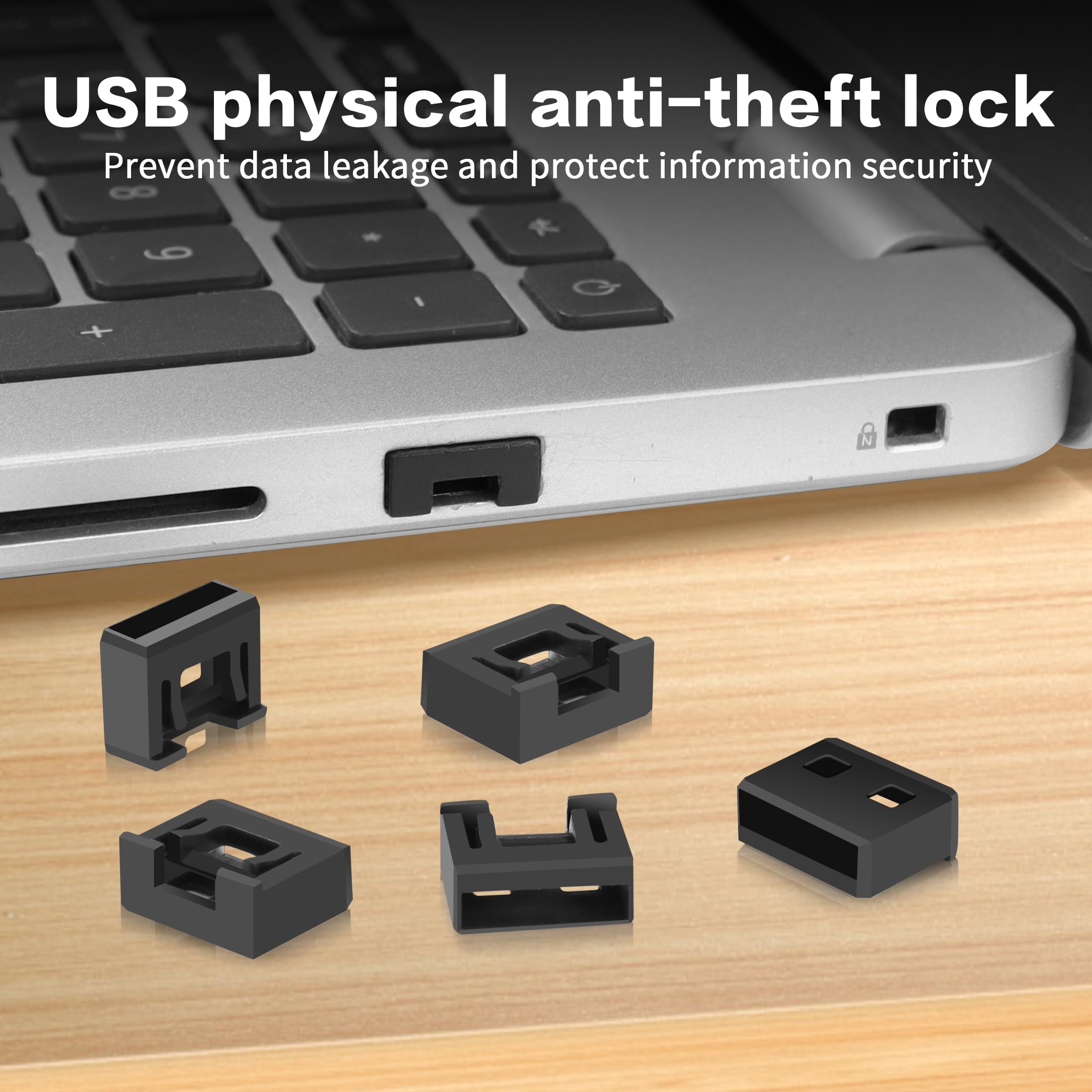 YAODHAOD Blockers 10-pak USB A Blockers zabezpieczająca przed kradzieżą informacji, zdejmowana wtyczka USB 2.0/3.0 Due&Moisture Resistent Shield do PC, laptopa i notebooka ochrona danych