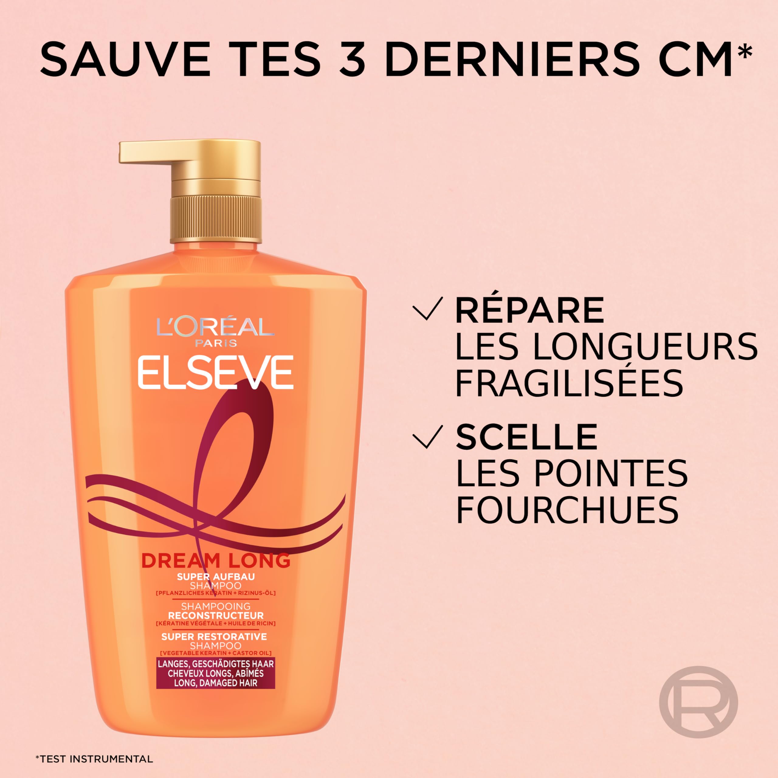 Loreal Elseve Dream Long szampon odbudowujący do włosów długich 1000 ml | L'Oréal Paris Elseve Dream Długi szampon rekonstrukcyjny 1L