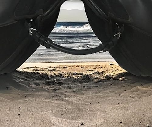Miniatura 2 de Majestic Ally Par de correas de cuero enrollado con hebilla para sillas de montar inglesas, correa de mano para seguridad al montar a caballo, Negro