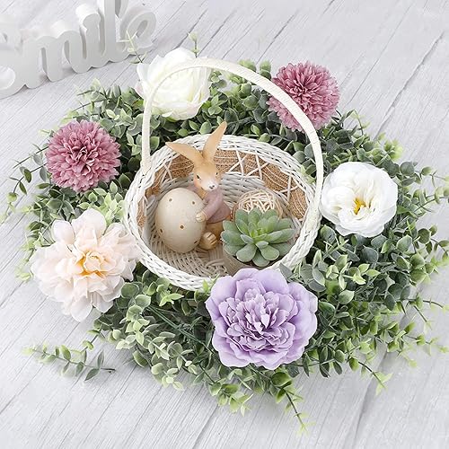 Miniatura 6 de Whonline Paquete de 5 guirnaldas de eucalipto guirnaldas de vegetación vides falsas total de 285 pies plantas colgantes de imitación para decoración