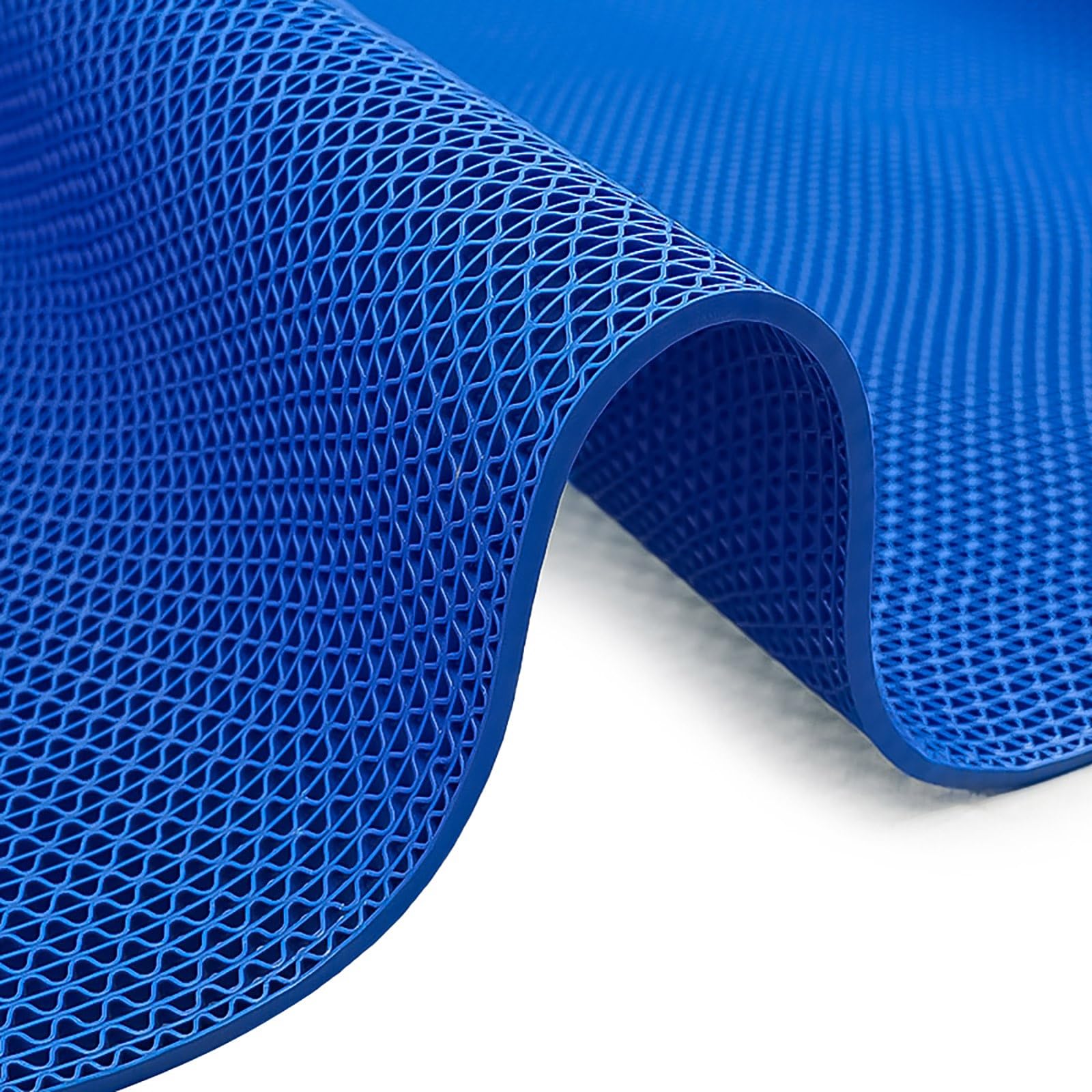 Tapis Antidérapant Polyvalent en Caoutchouc Bleu 160x200cm 5mm