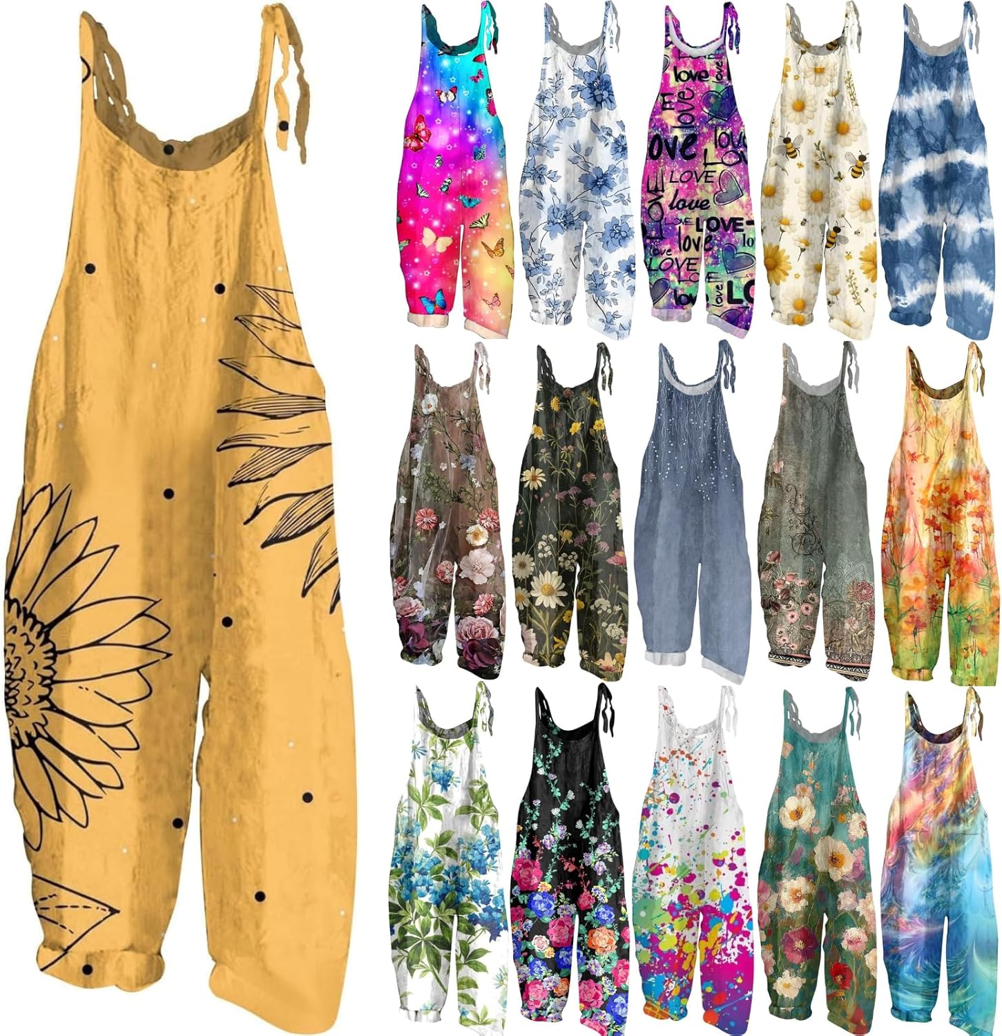 OIOLOYJM Plus Size Halloween Costumes Woman 2025 Overalls for Women Print Hippie Jumpsuits Rompers Dresses Pajamas Outfits