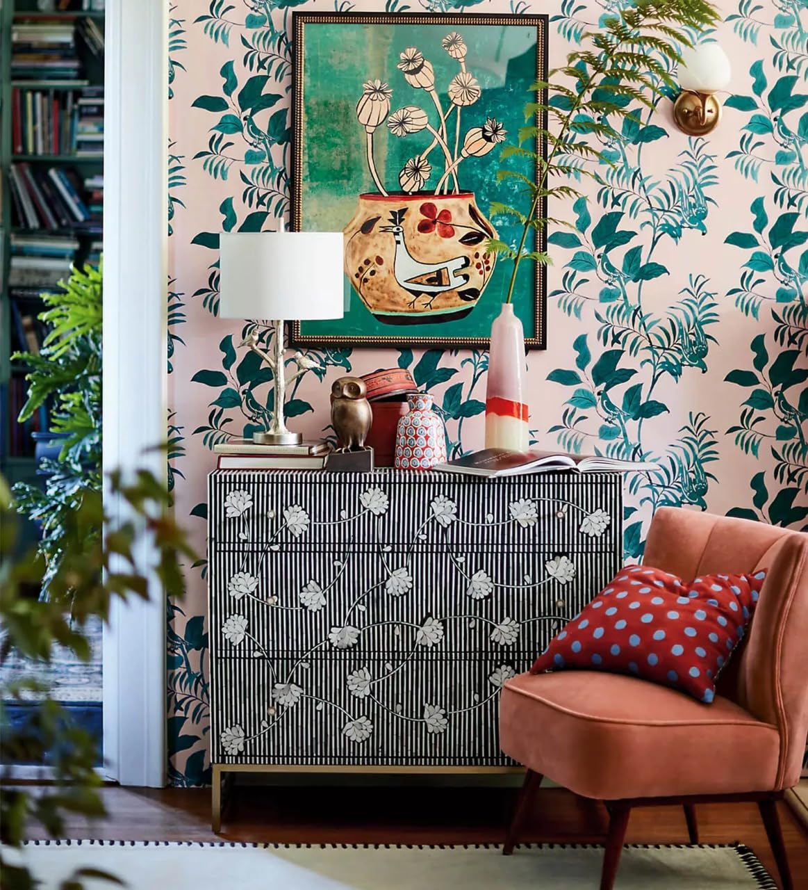 ukindianfurniture Bone Inlay Mango Wood Cabinet | Handcrafted Storage Chest with Floral Design | 3-Drawer Dresser | Premium Mango Wood | Decorative Bedroom & Living Room Furniture-image-20