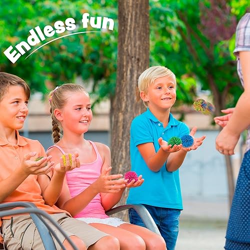 Miniatura 5 de Expressions Colección Skwoosh de 6 piezas  Juego de 6 pelotas Poof, juguetes novedosos para aliviar la ansiedad, bolas peludas coloridas para