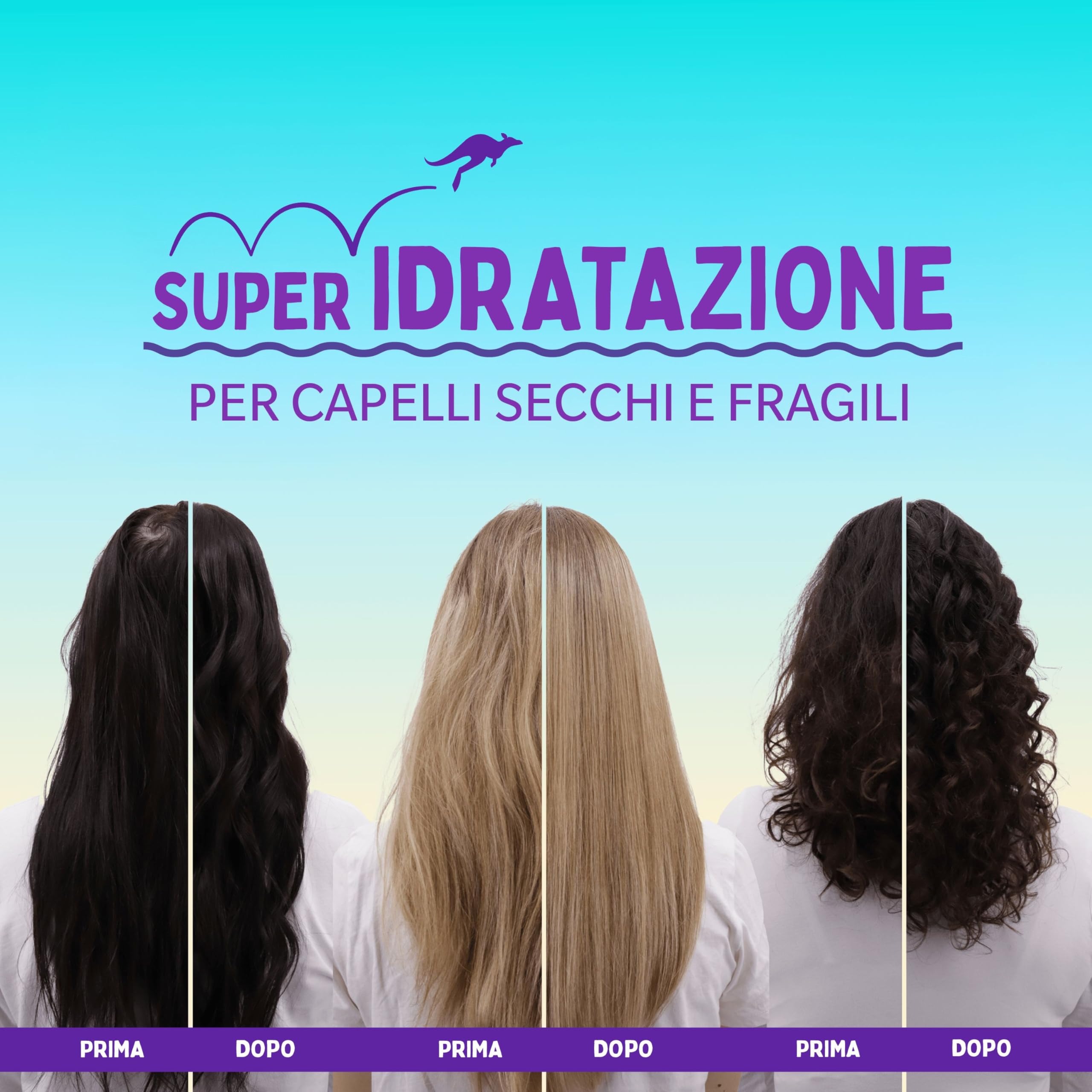 Aussie Miracle Moist Shampoo Idratante 1000ml, Formula Idratante per Rivitalizzare e Riparare Capelli Fragili e Secchi, Con Olio di Noci di Macadamia Australiane, Cruelty-Free
