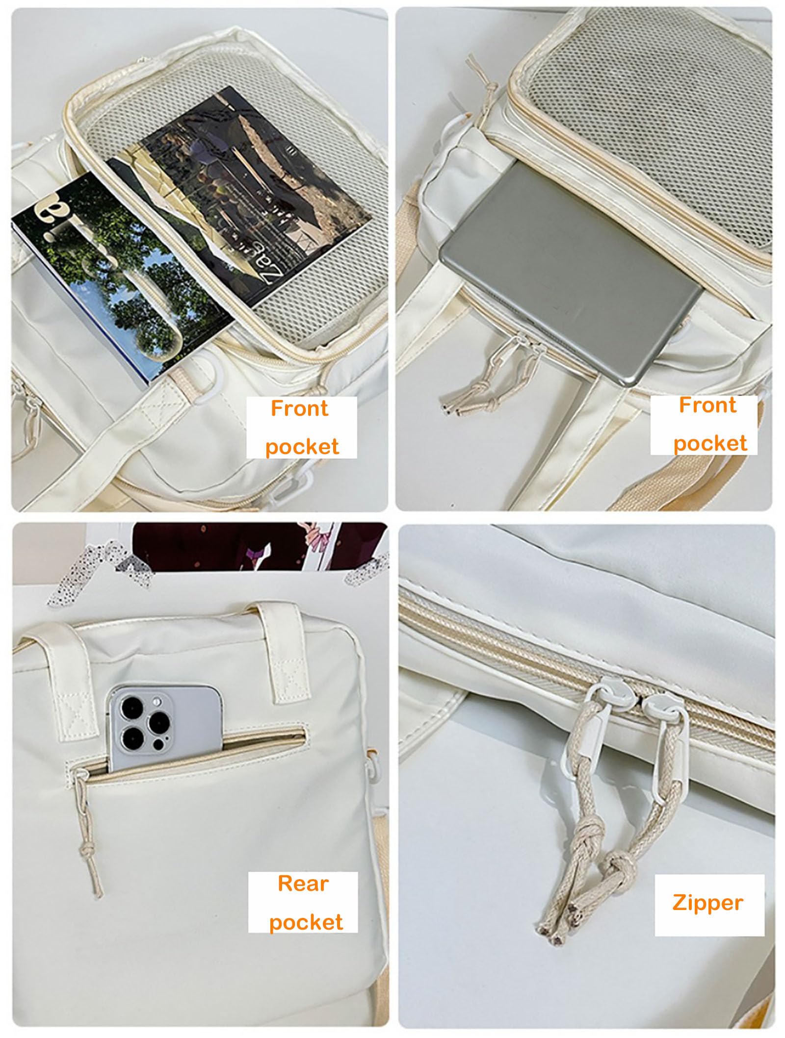 Kawaii torby crossbody dla kobiet Ita torby kurierskie urocza przezroczysta torba ITA japońskie torby na ramię w stylu anime idealne dla studentów i codziennego użytku, przezroczysta torba na ramię