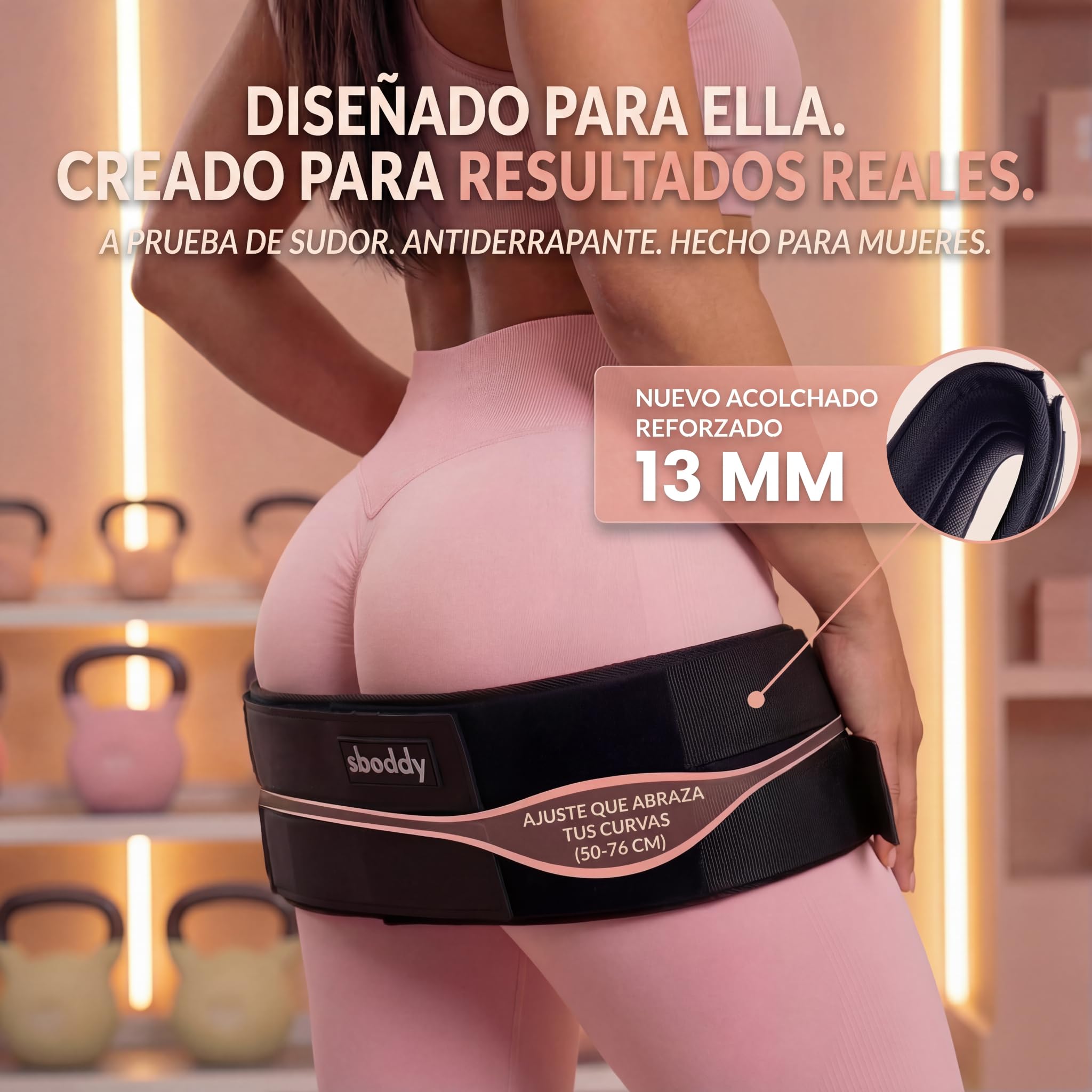 Cinturón de empuje de cadera para mancuernas pesadas, pesas rusas, placas, banda de empuje de cadera para mujeres/hombres, doble gancho y bucle, equipo de entrenamiento de glúteos para todas