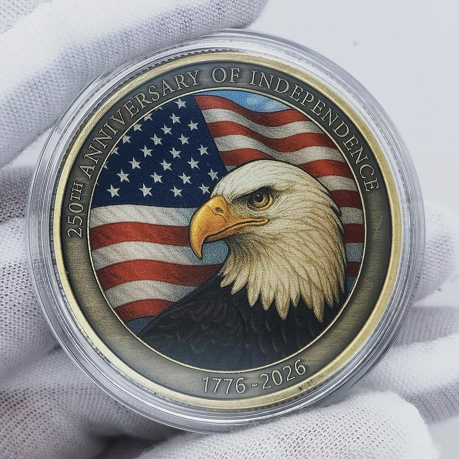 250th US Independence Anniversary Challenge Coin - 1776-2026, Honoring Declaration of Independence Signing (250th A) - Image 2
