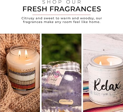 Miniatura 4 de A Cheerful Giver - Aurora Sky - Tarro grande de vela perfumada de 24 onzas con tapa - Vela alegre - 135 horas de tiempo de combustión, regalo de