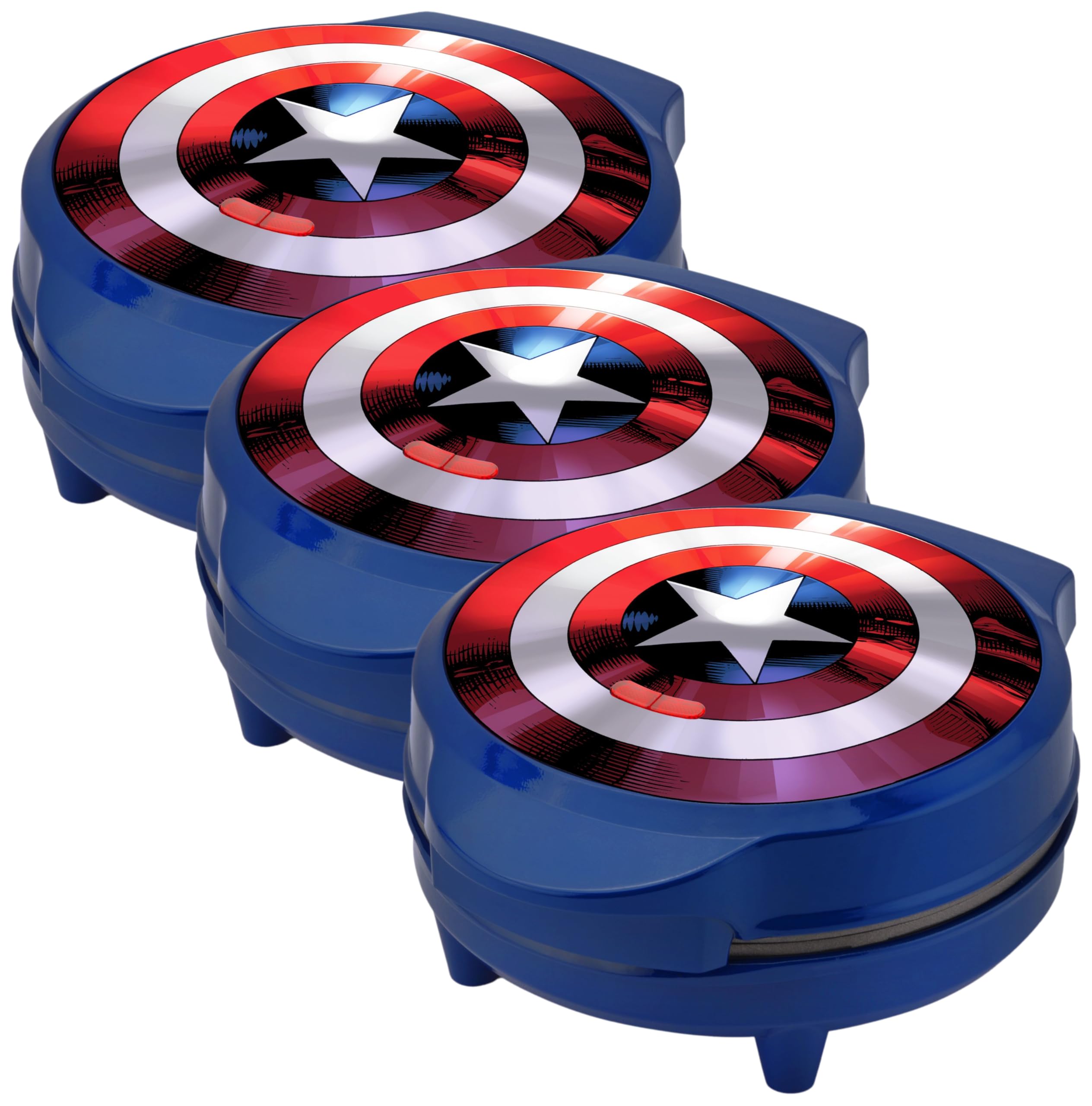 Marvel MVA-278 Captain America Waffle Maker, Blue (Pack of 3)