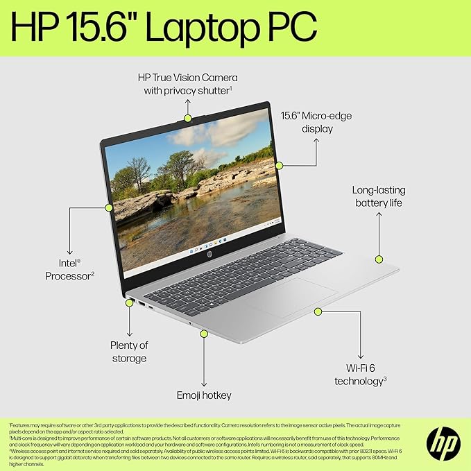 Laptop HP 15.6" FHD 2026, Intel N100, 16GB RAM, 512GB SSD, Windows 11 miniatura 7