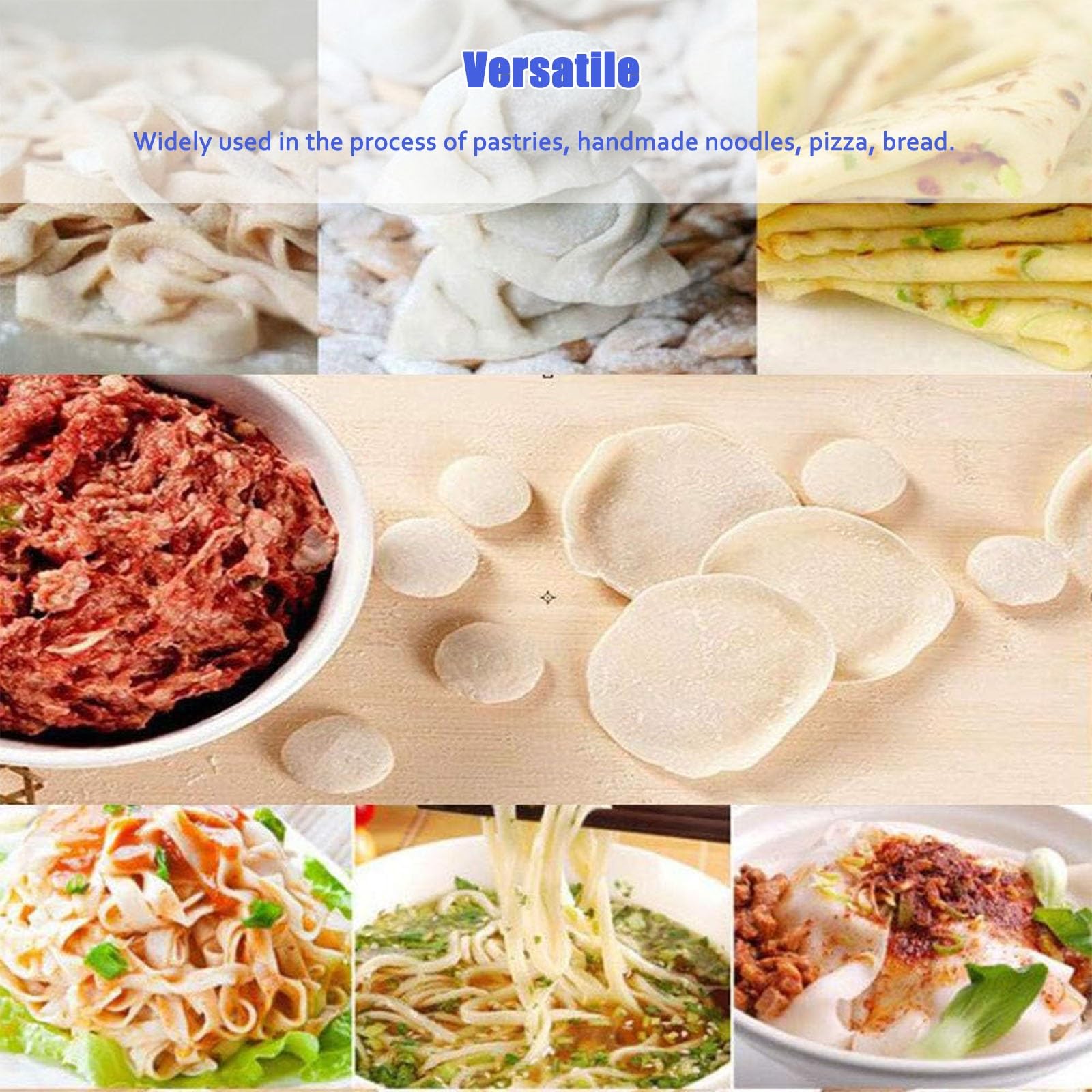 Rodillo de amasar cocina Rodillos de repostería de diseño cónico 27 40 CM, Rodillo francés con rascador de plástico y cucharas para rellenar, Rodillo de pasta para noodles Dumpling Wonton Bao Bun(Dark