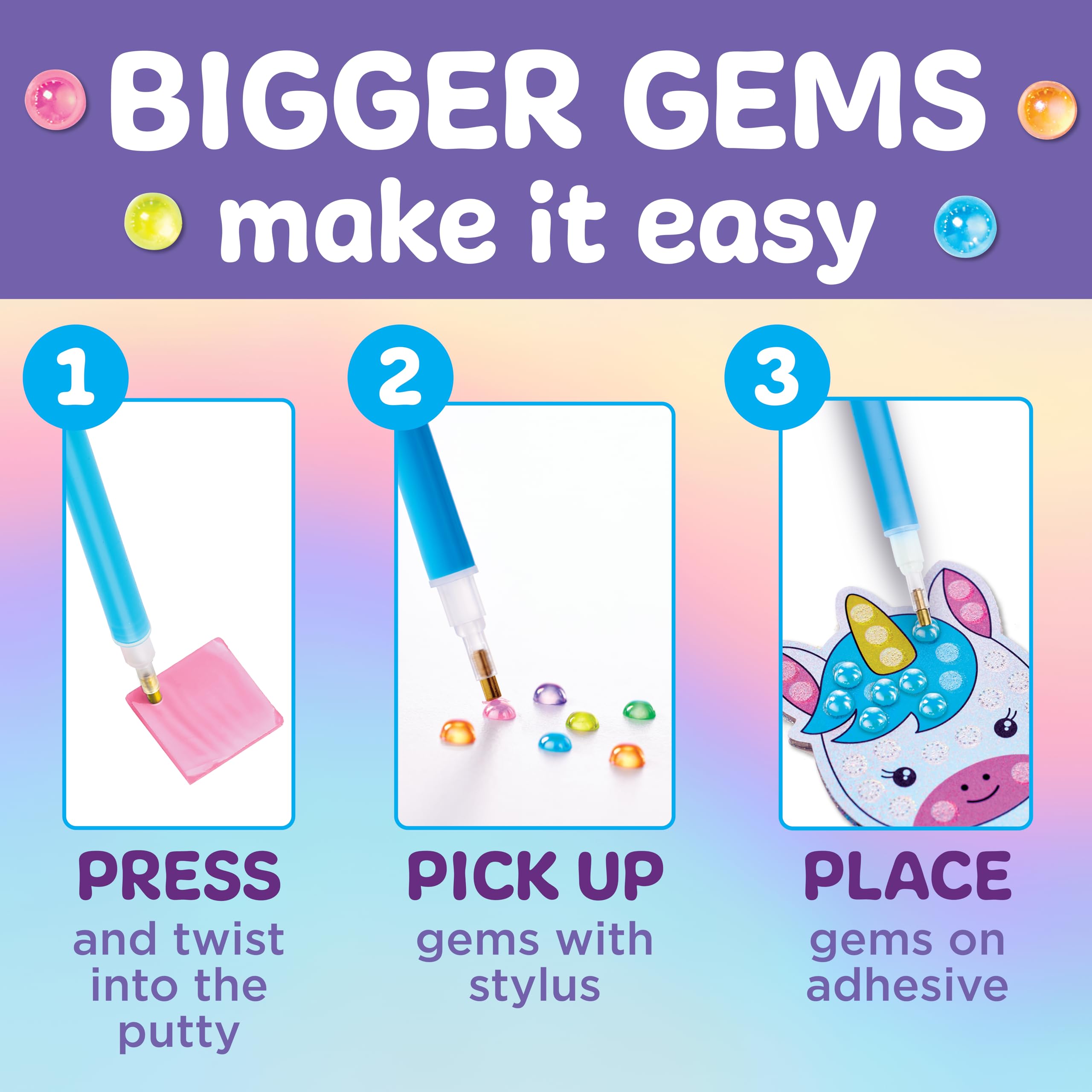 Creativity for Kids Bubble Gem Art: amigos de perlas, kits de manualidades para fiestas de discoteca, artes y manualidades para niños de 6 a 8 años, juguetes para niños y regalos de unicornio para