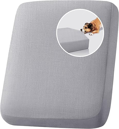H.VERSAILTEX Juego de fundas de cojín para sofá de lino tejido resistente al agua, para asiento individual, adecuadas para fundas protectoras de