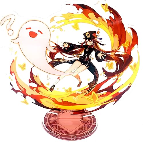 Genshin - Figura de soporte de impacto, adornos acrílicos de juego, colecciones de modelos periféricos, decoración de mesa... (Hutao)