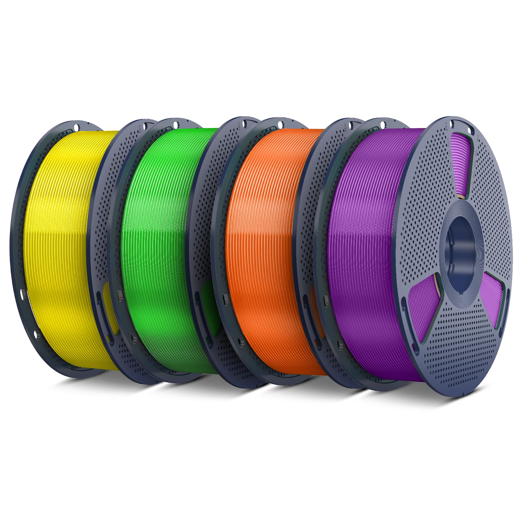 SUNLU PETG Filament 1.75mm,4kg,Transparent Yellow/Green/Orange/Purple