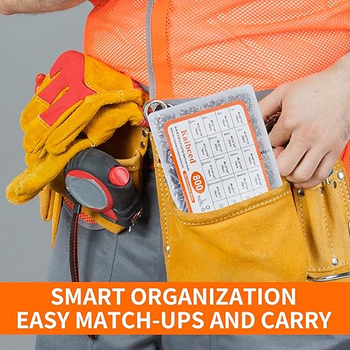 Miniatura 7 de Kit surtido de 800 tornillos y tornillos, 4-40#6-32#8-32#10-24 Phillips Pan Head Surtido Tornillos y arandelas planas, Kit surtido de tuercas y