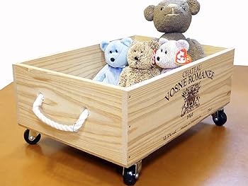 Amazon｜(Lサイズ)キャスター 取っ手ロープ付き ワインボックス ワイン