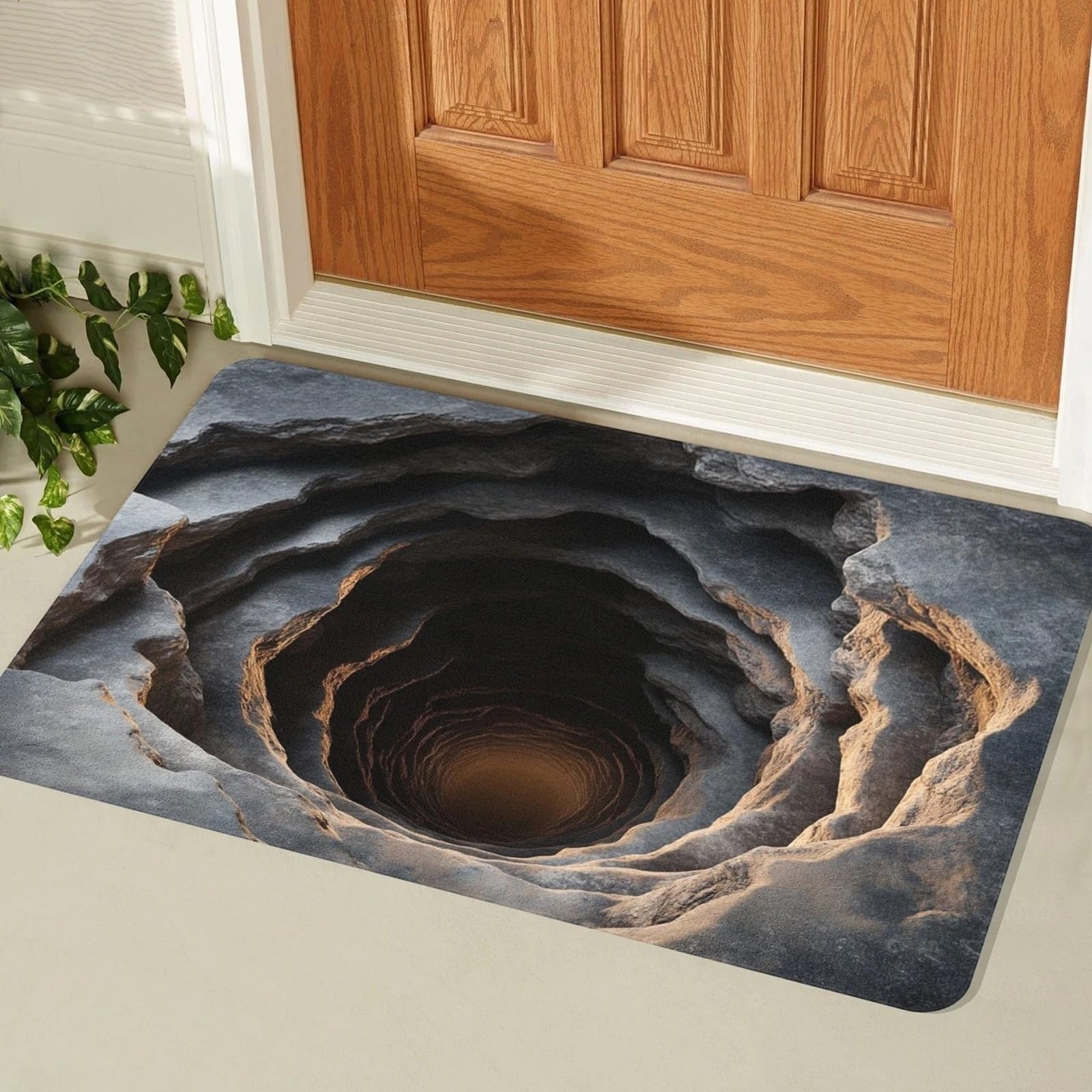 3D Rugs Optical Illusion Rugs That Look Like a Hole Christmas 3D Bottomless Hole Carpet Optical Illusion Area