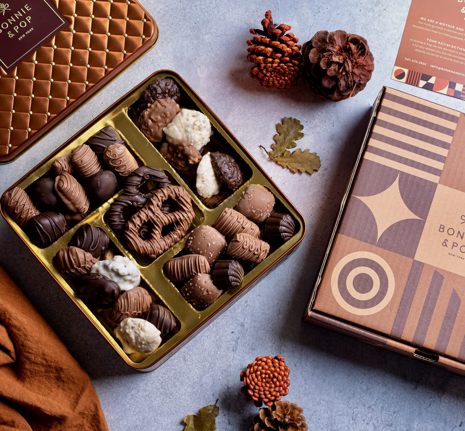 Basket, Candy Food Gifts Arrangement Platter, Gourmet Snack Box, Holiday Present Idea, Corporate, Employee Appreciation, Him & Her, Men Women Sympathy Family Parties & Get Well- Bonnie & Pop: Birthday Gift