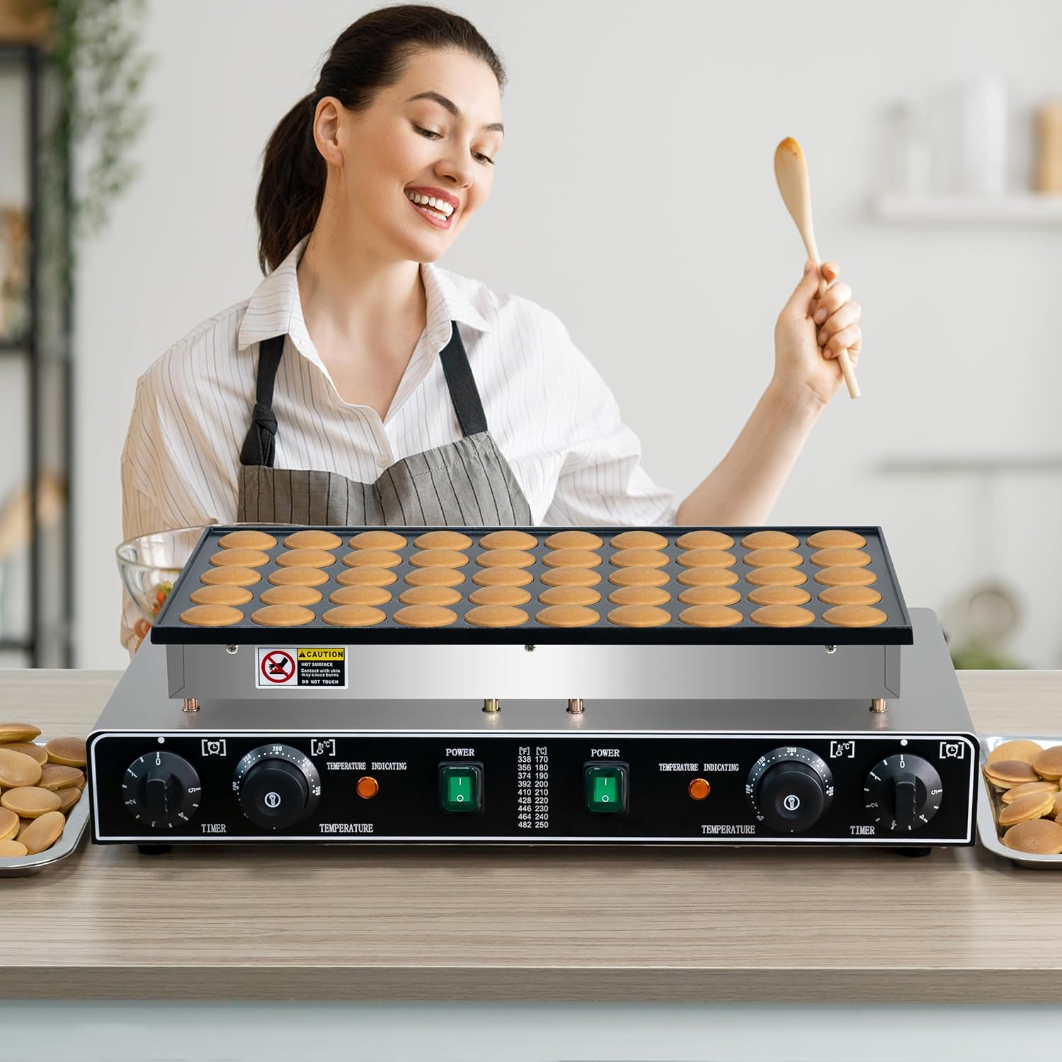 Efficient Mini Pancake Maker in Action