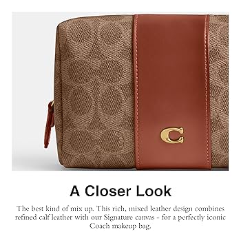 Amazon.com: Coated Canvas Signature Essential Cosmetic Pouch