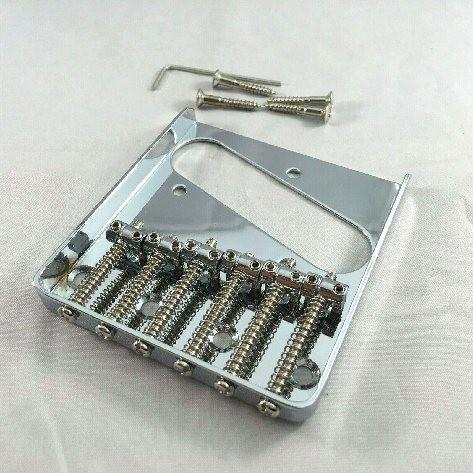 Australian Luthier Supplies Tele 6-Saddle 'Ashtray' Style Bridge - Chrome - To Fit Vintage Fender Telecaster